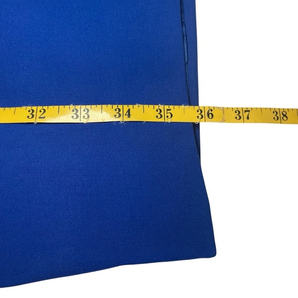Calvin Klein Royal Blue Sheath Dress Pockets Career Cocktail Drape Neck Sz 2 EUC - Picture 11 of 11